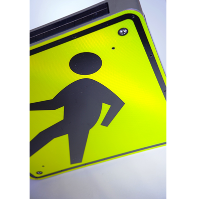 Economy Solar Powered Flashing LED PEDESTRIAN CROSSING Sign