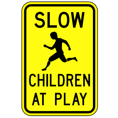 children at play sign