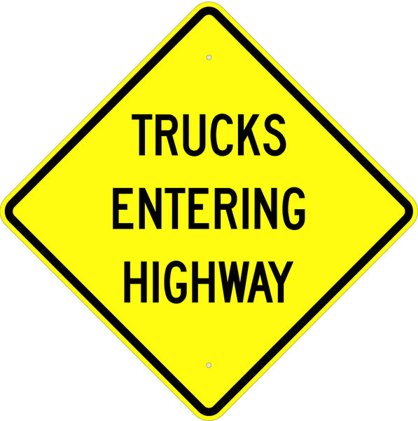 Trucks Entering Highway Sign - U.S. Signs and Safety