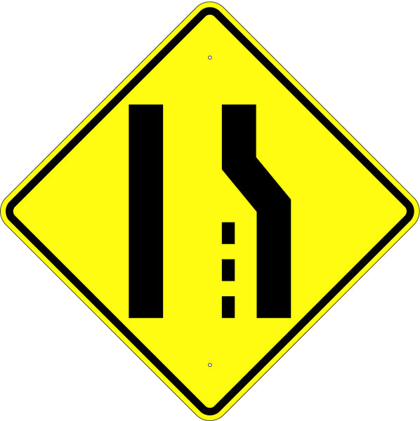 Pavement Width Transition Symbol Sign - U.S. Signs and Safety - 1