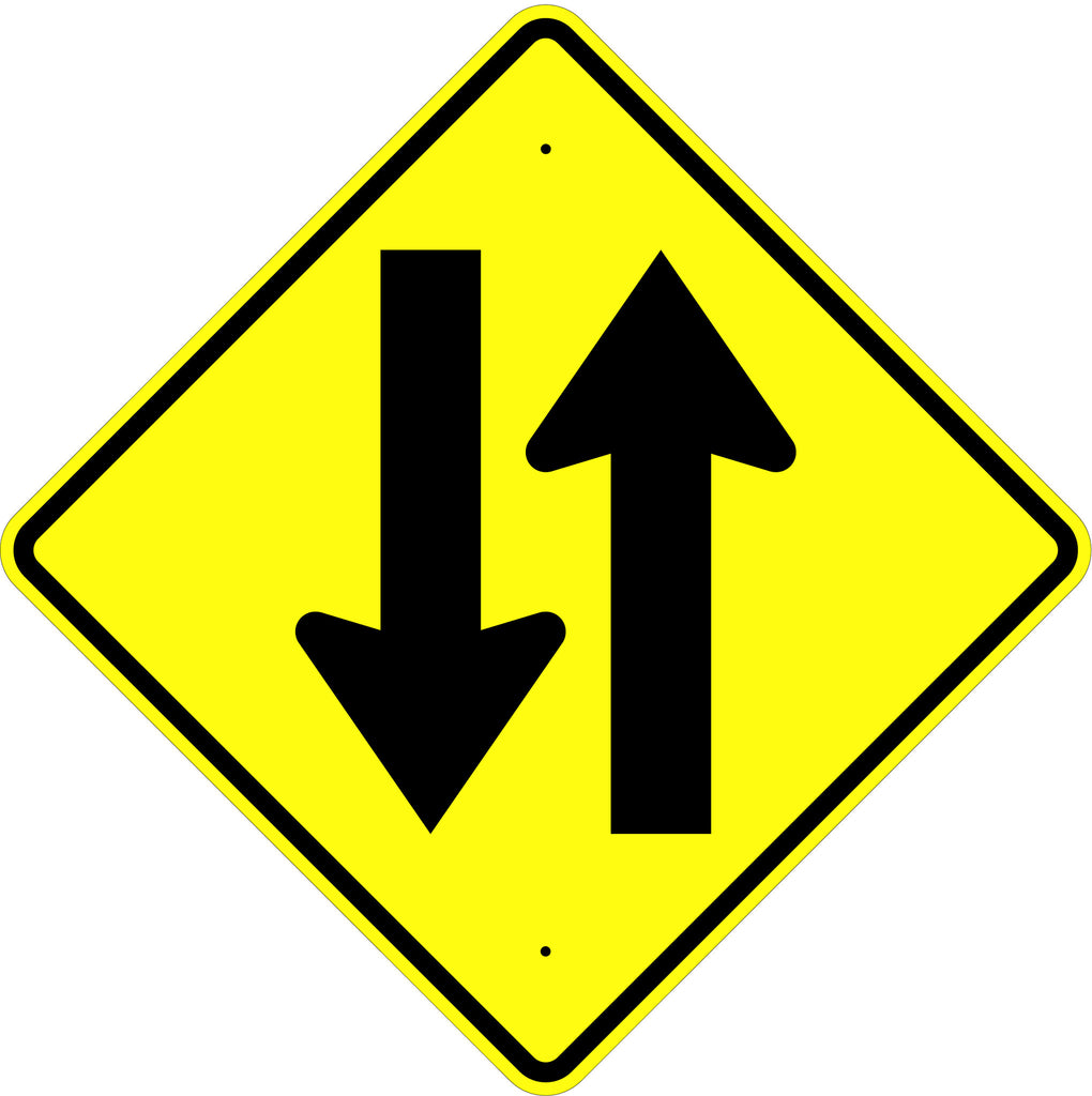 two way road sign