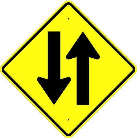 Two Way Traffic Symbol Sign - U.S. Signs and Safety