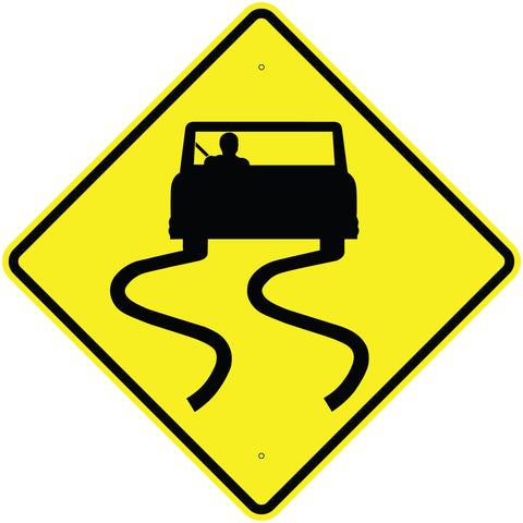 Slippery When Wet Symbol Sign - U.S. Signs and Safety