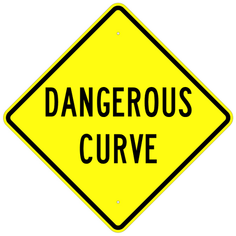 Dangerous Curve Sign  MUTCD W412 - U.S. Signs and Safety